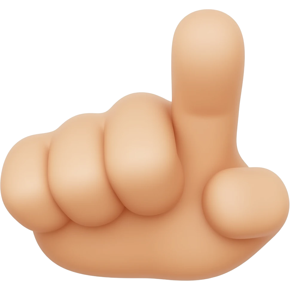 mano agarrando algo con el dedo indice y el pulgar emoji