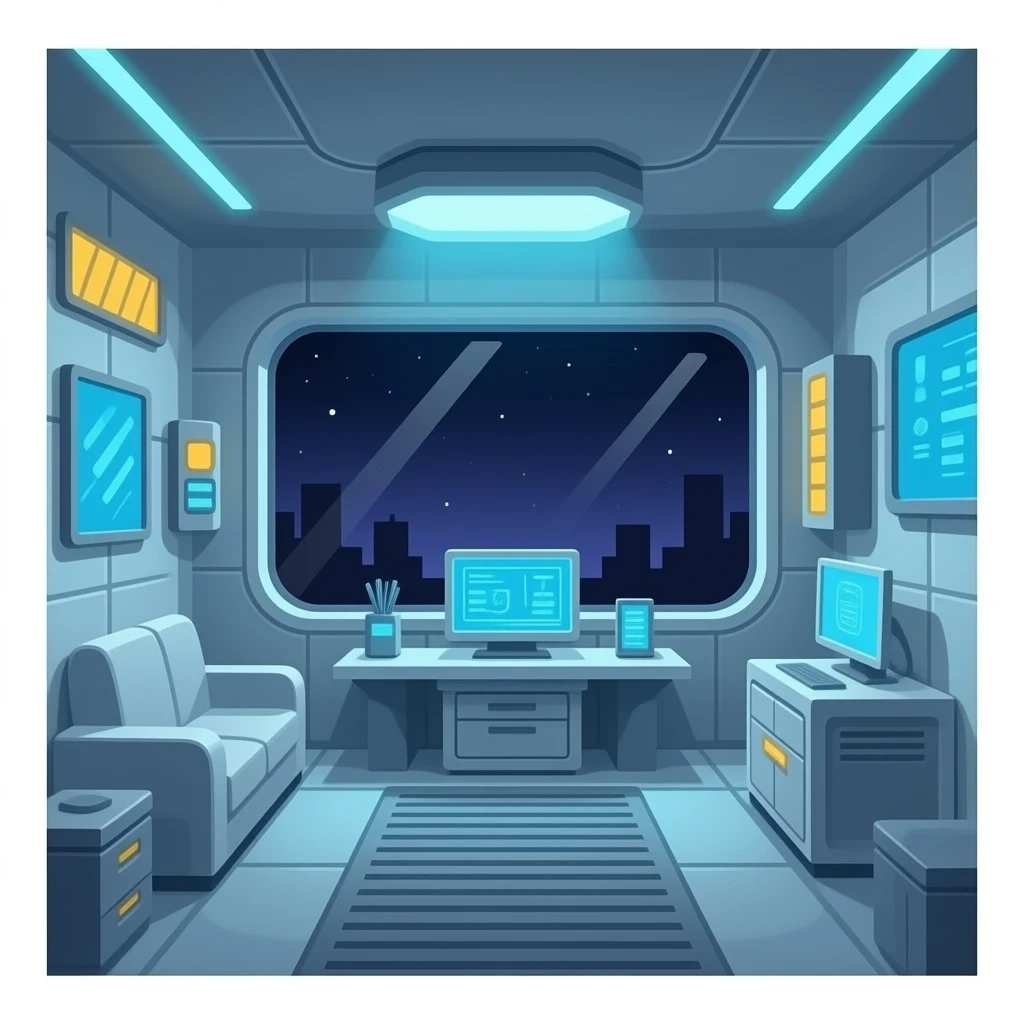 stylized sci fi  room emoji