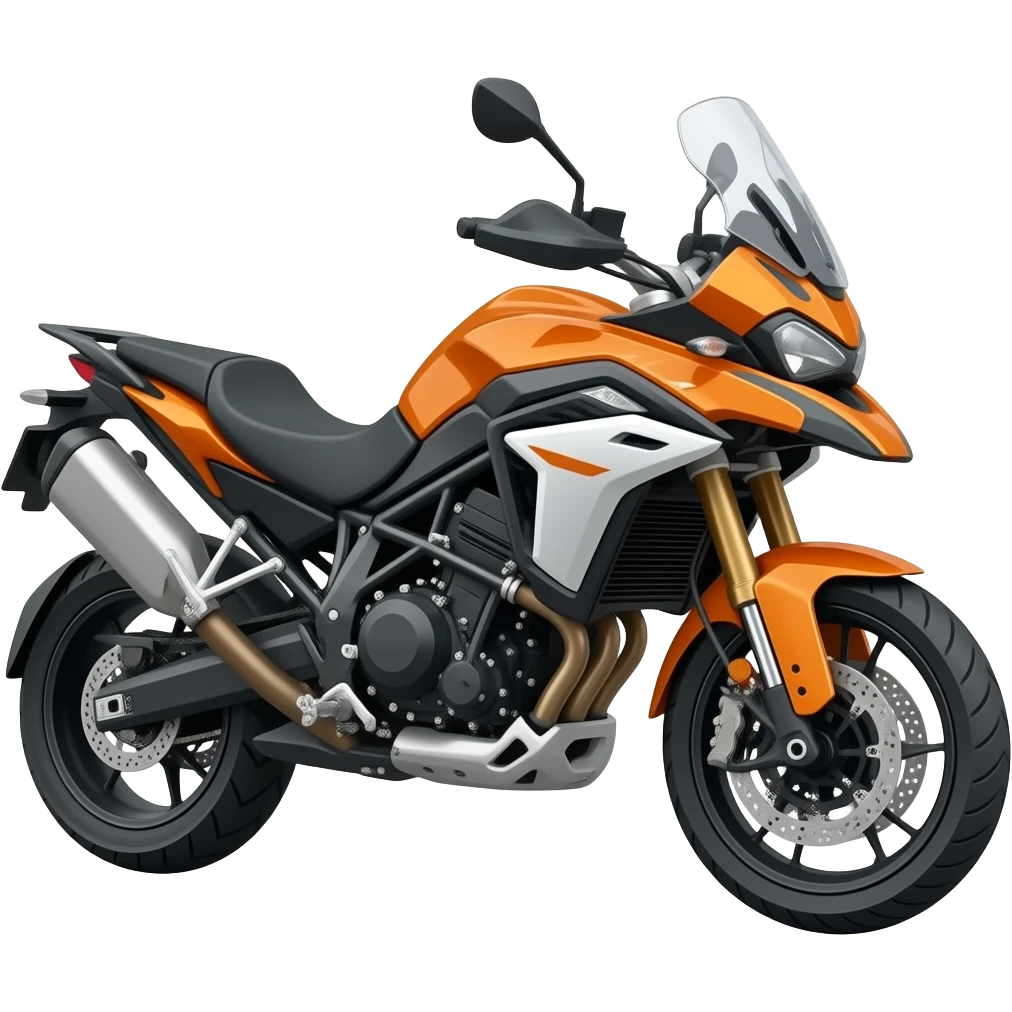 Triumph Tiger 900 motorbike color orange emoji