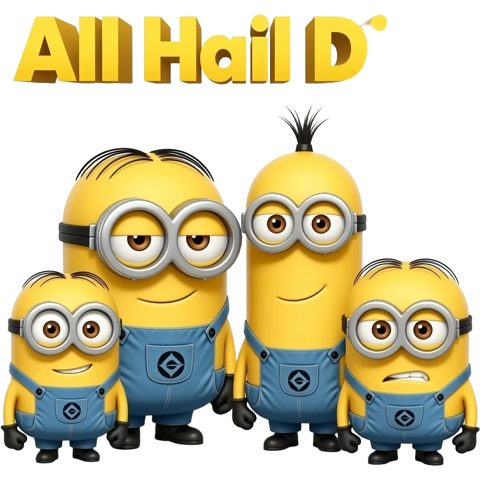 CROWD OF minions BOWING ON THIER KNEES with the text All Hail DiDi emoji