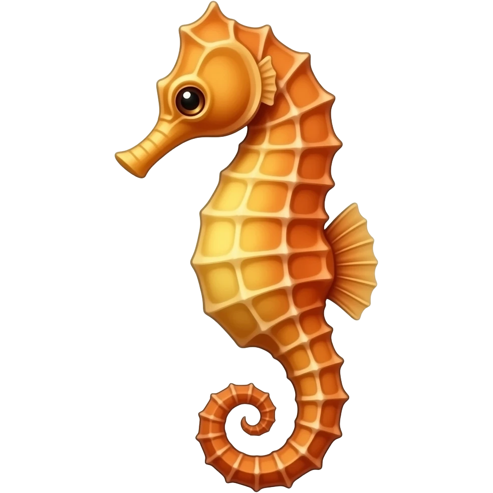 Orange seahorse emoji emoji