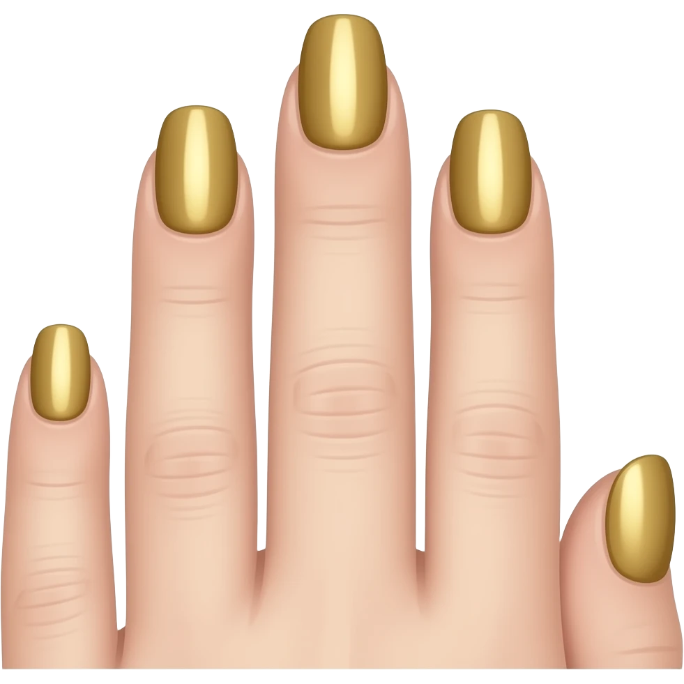 nails en color dorado emoji