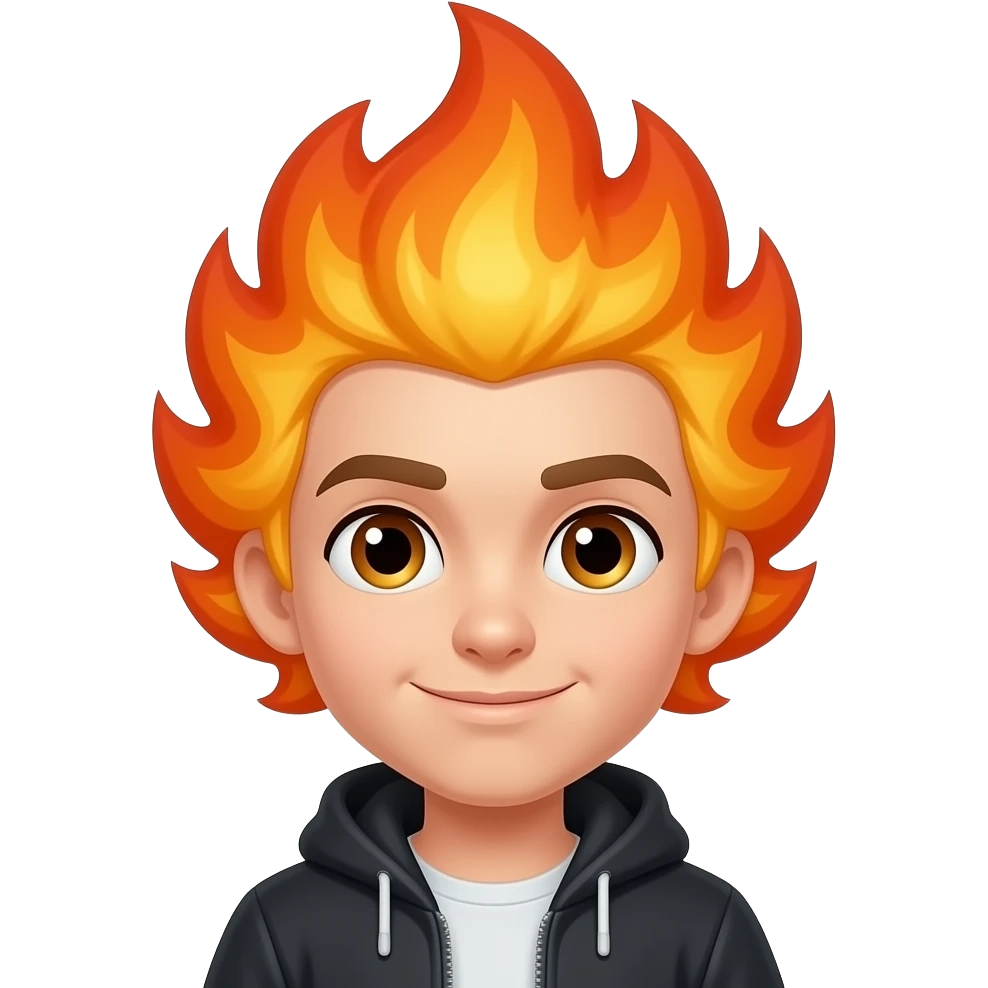 Flame boy emoji