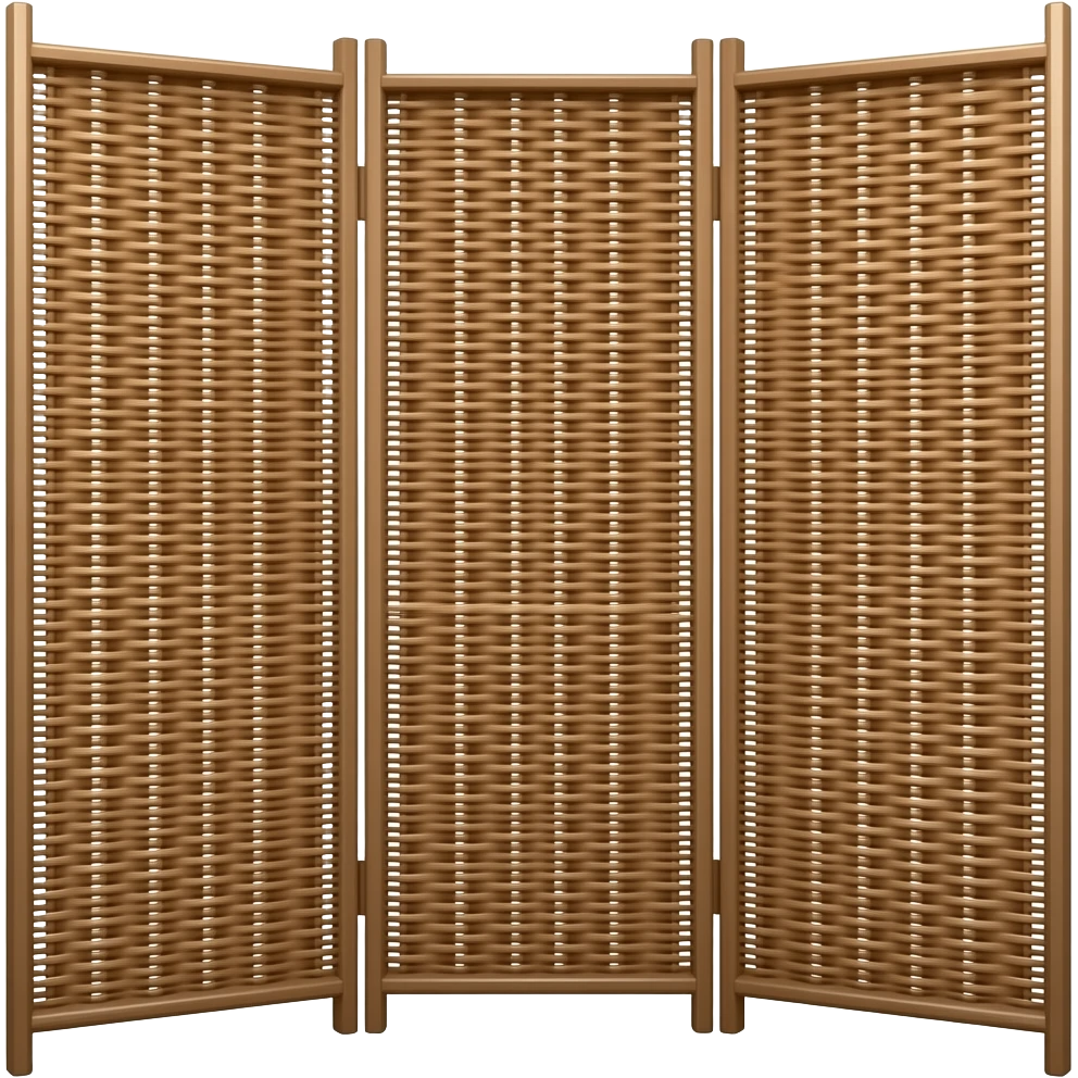 folding brown wicker screen emoji