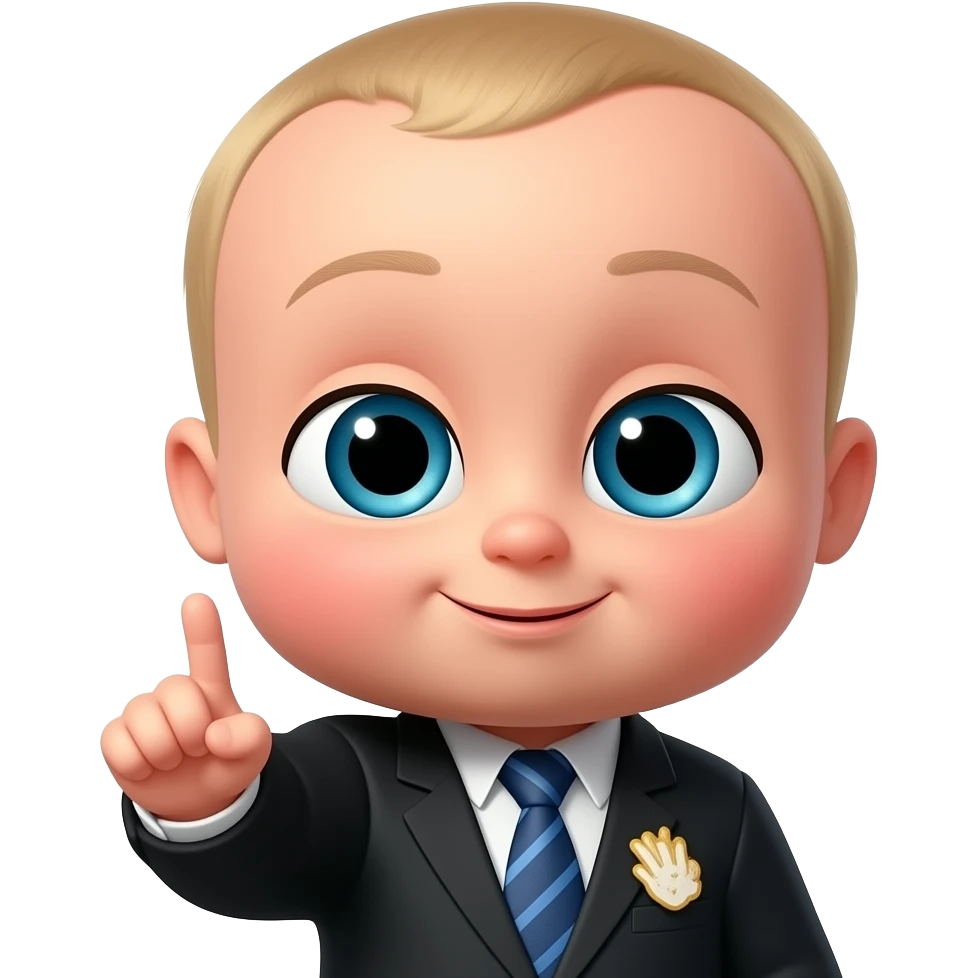 Boss baby flipping off emoji