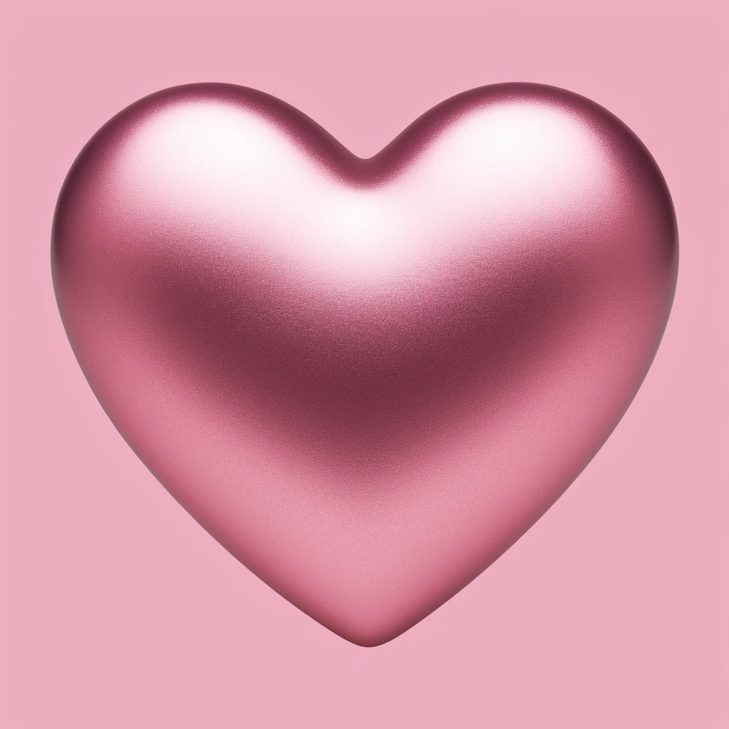 heart with a metallic pink finish emoji
