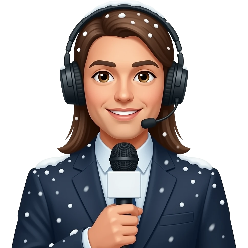 reporting live on when the snow fell emoji