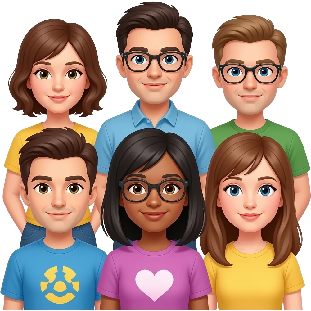 equipo de personas nerd emoji