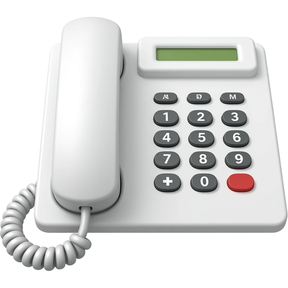 realistic snow white with office phone emoji