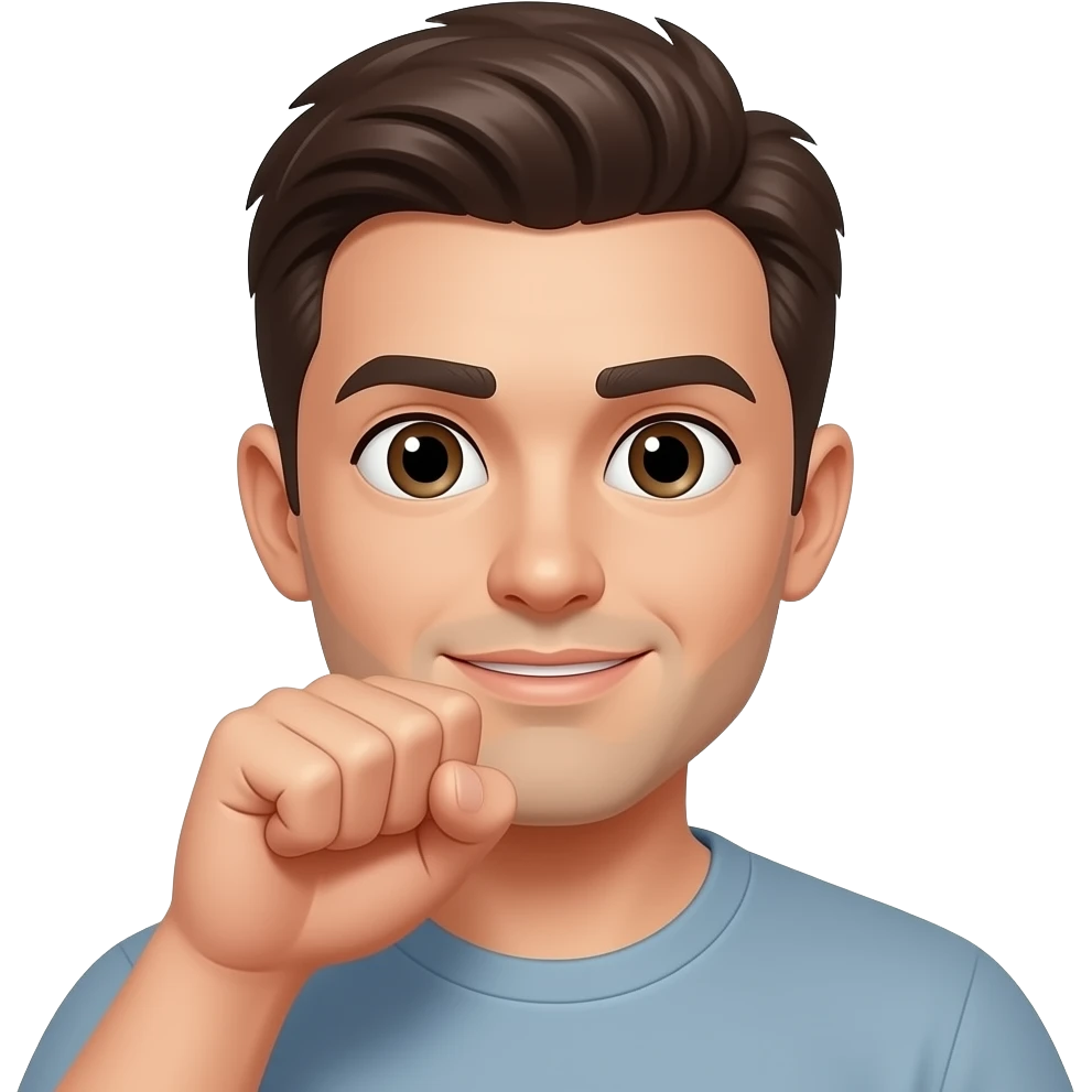 emoji with fist close to mouth with knot on side of face emoji