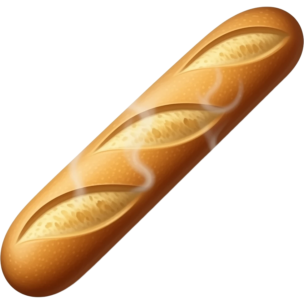 super realistic fresh baguette emoji