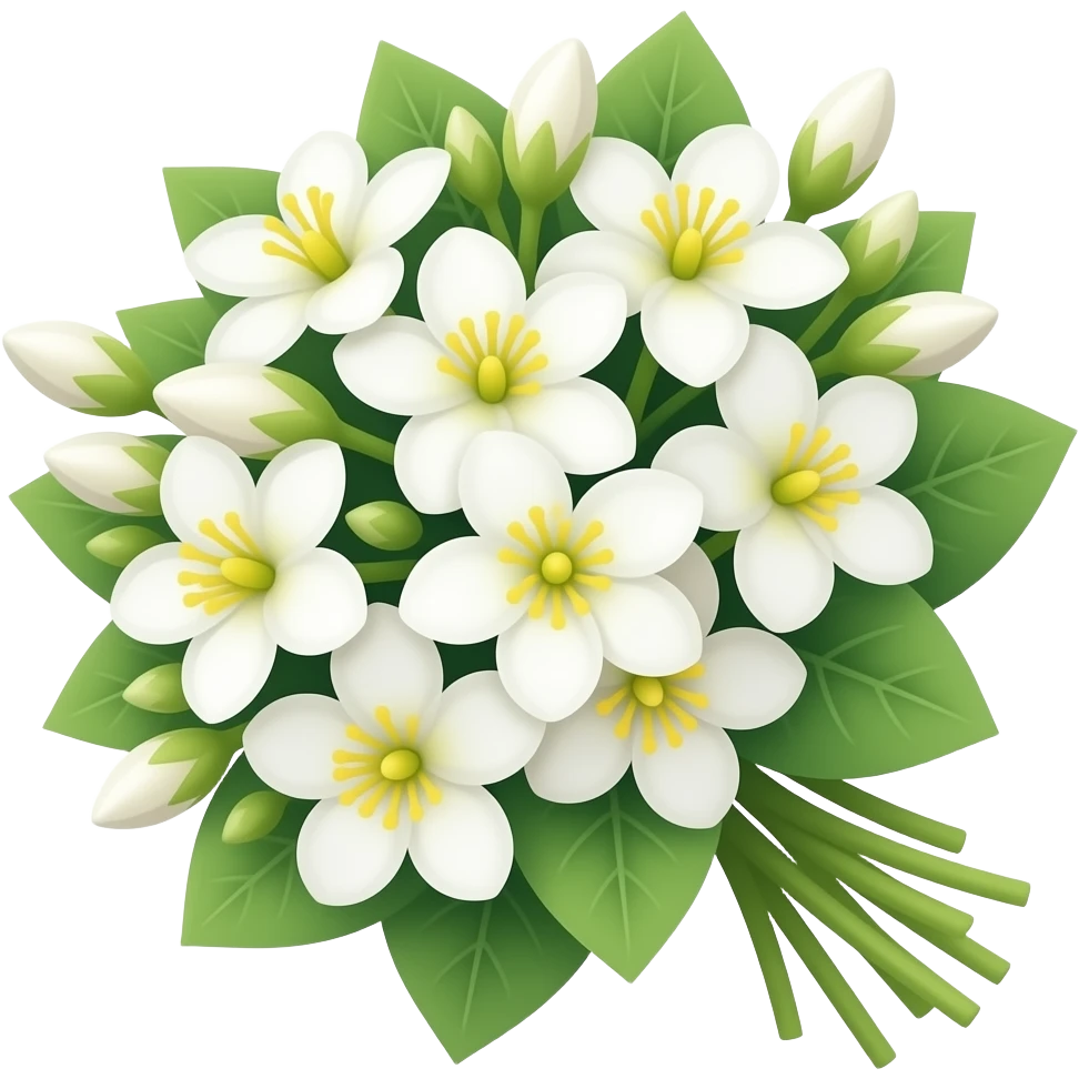 jasmine flower bouquet emoji