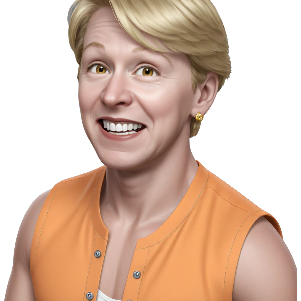 blonde boy with earrings meme emoji