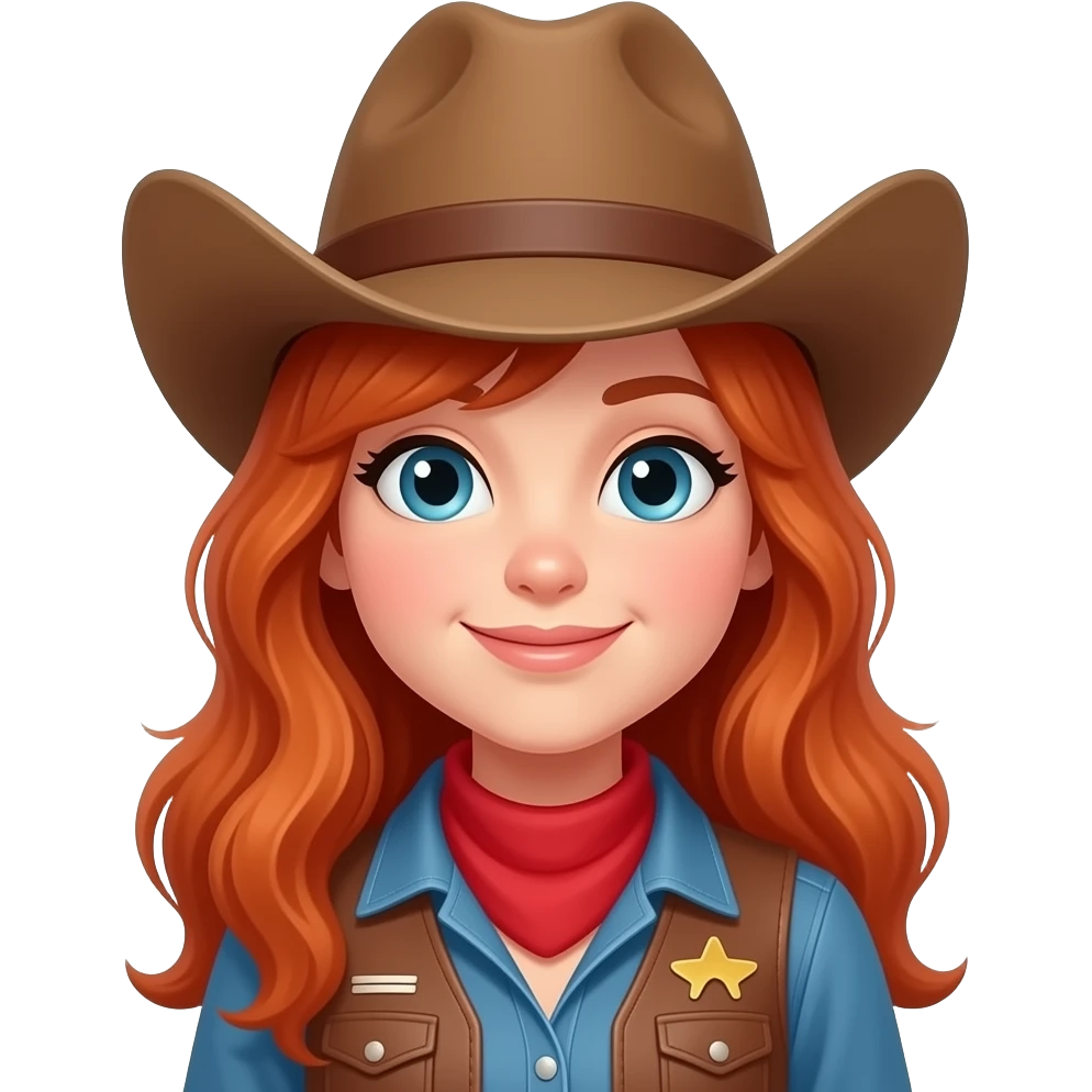Redhead Cowgirl emoji