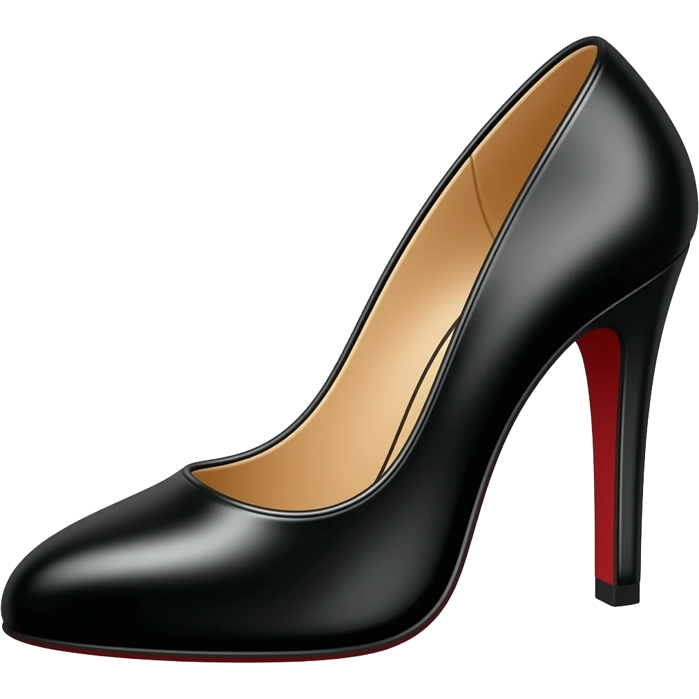 Black heel red sole emoji