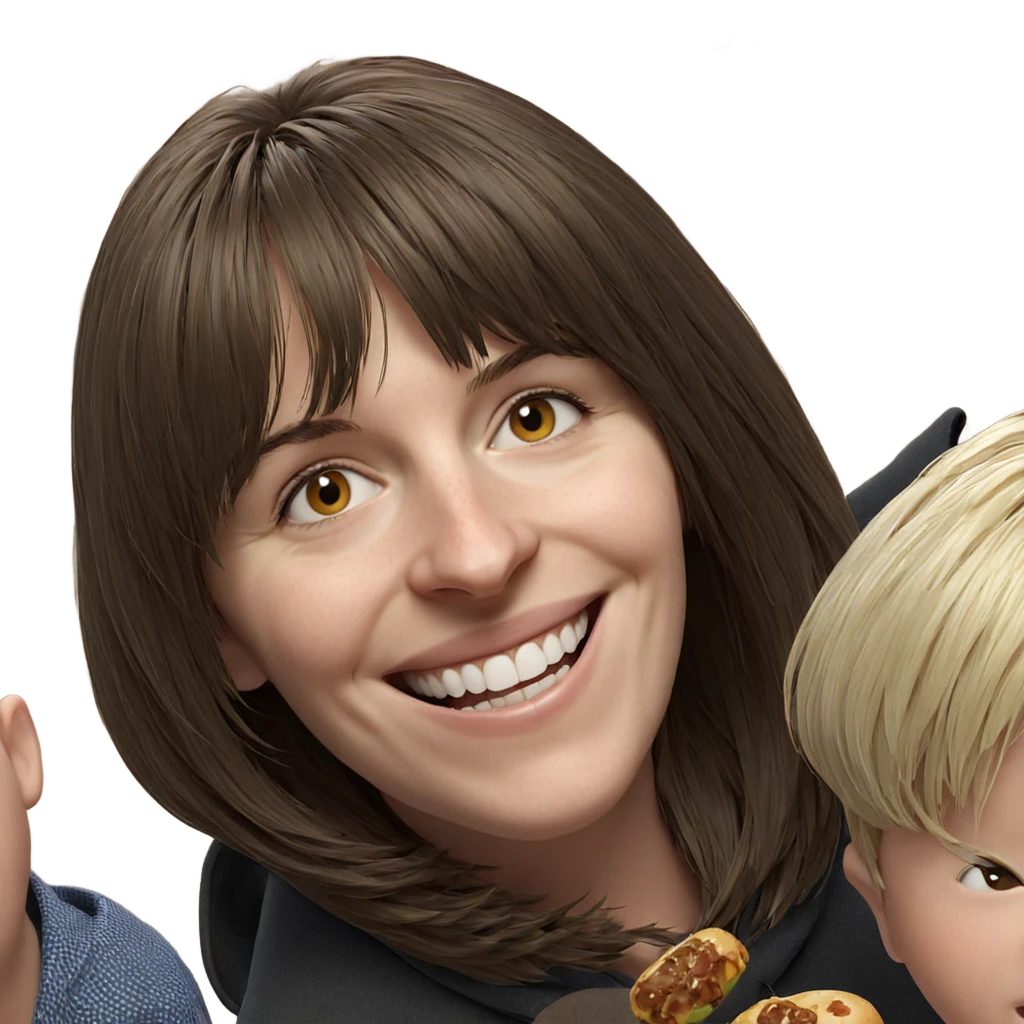 smiling boy enjoying food emoji