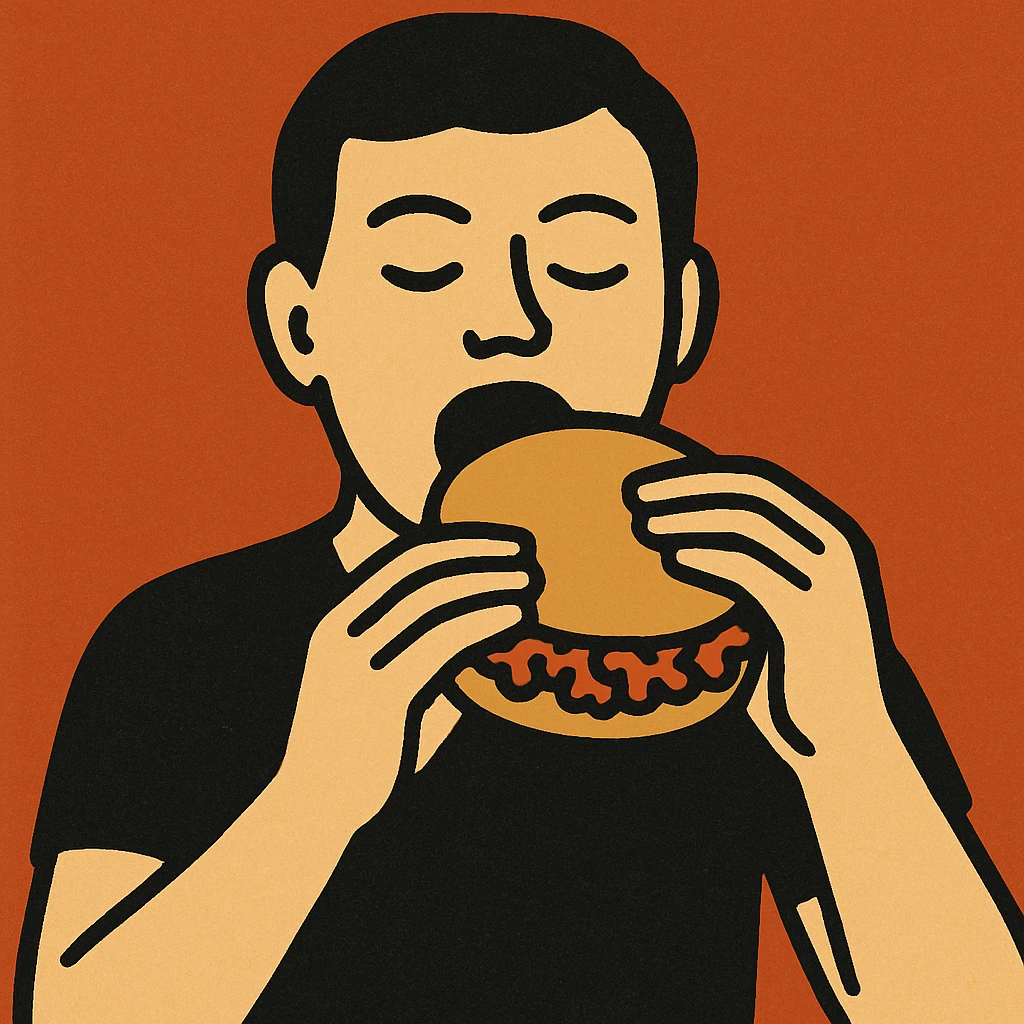 person eating sloppy joe emoji