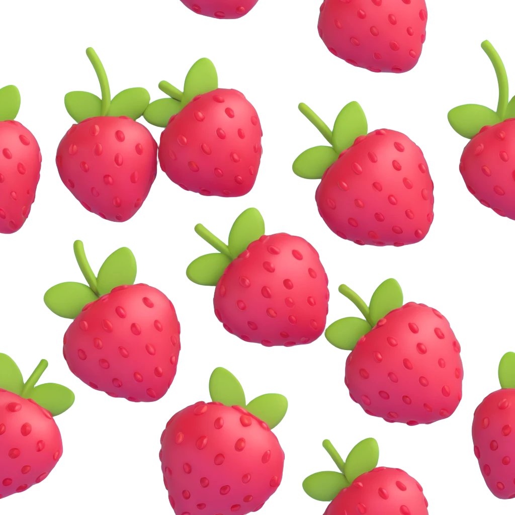 3D berries, iOS style, with a matte texture and subtle highlights emoji