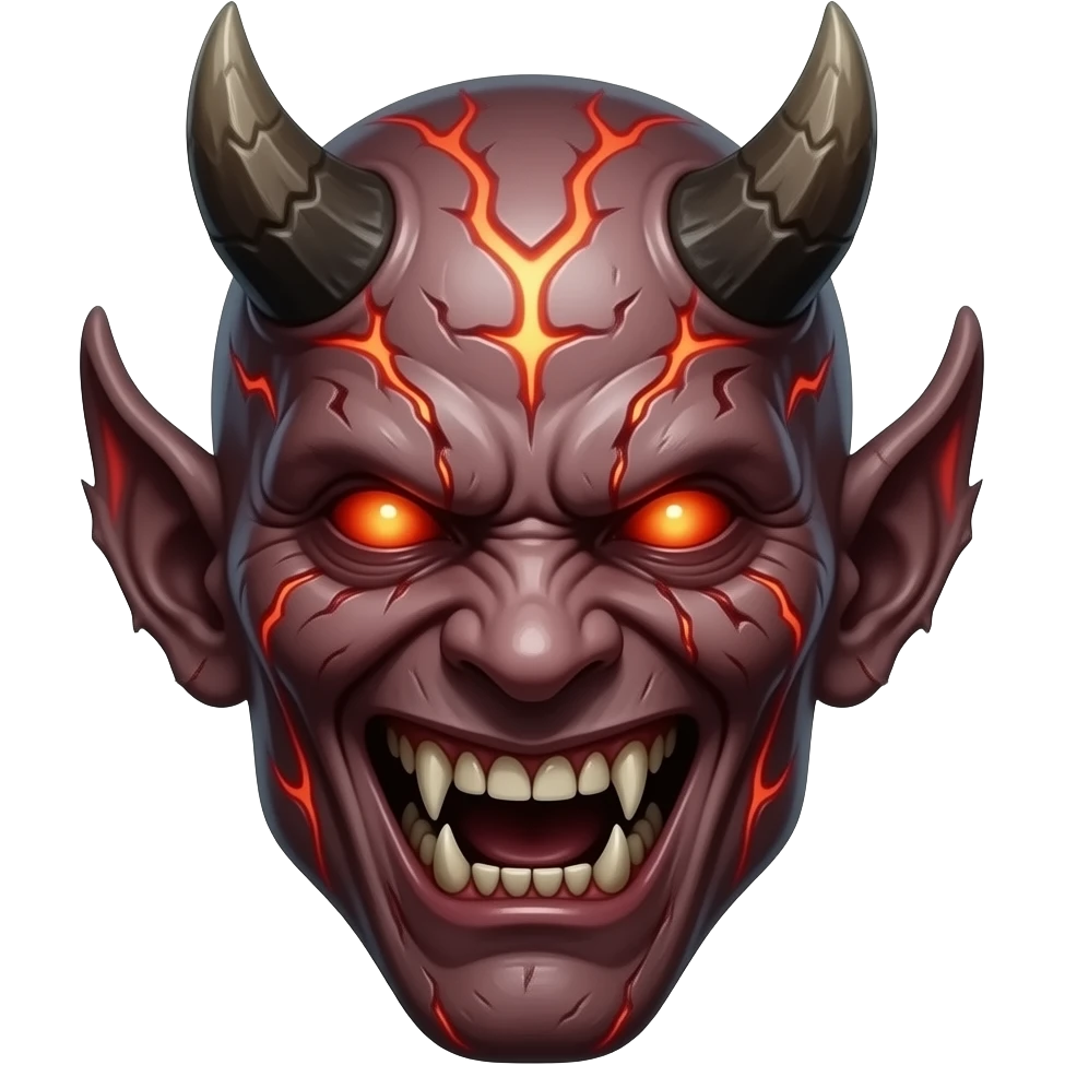 Extreme demon face emoji