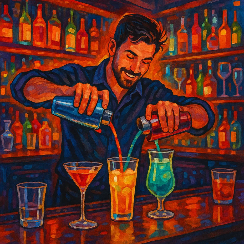 bartender mixing drinks emoji