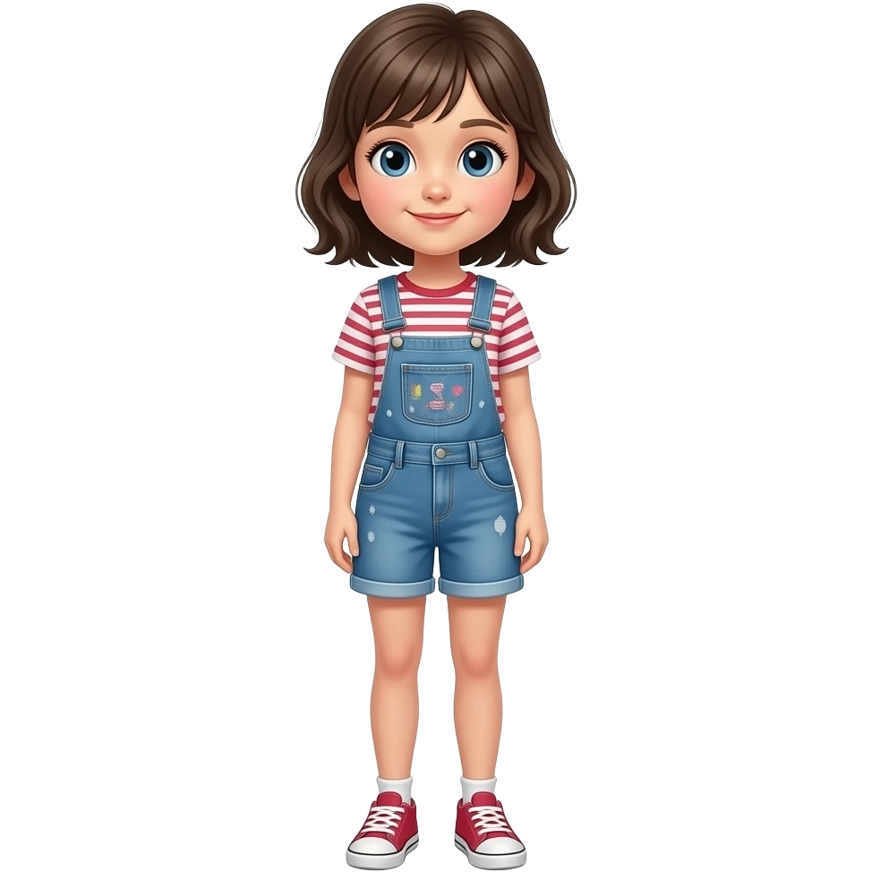 little girl with extremely long legs emoji