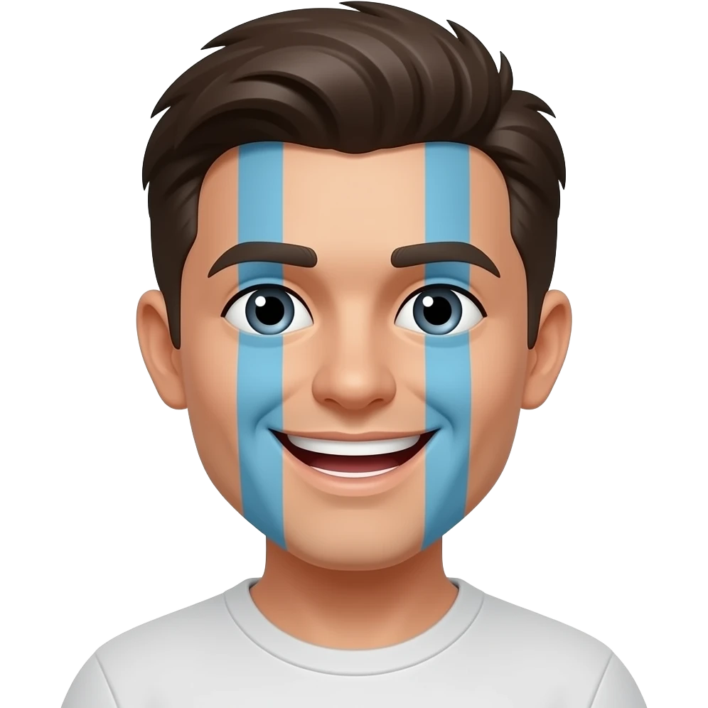 laughing emoji but with blue stripes down the eyes emoji