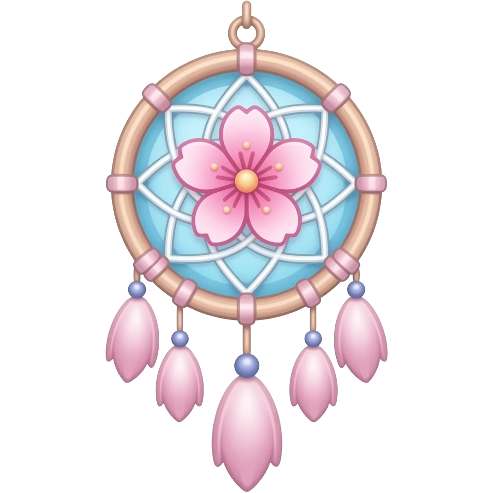 Pastel Sakura dreamcatcher-suncatcher emoji