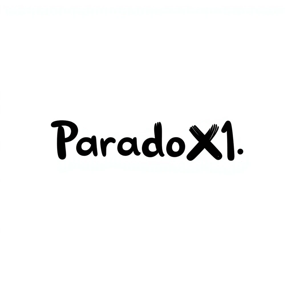 ParadoX1 streamer logo, hand-drawn doodle style, creative and casual emoji