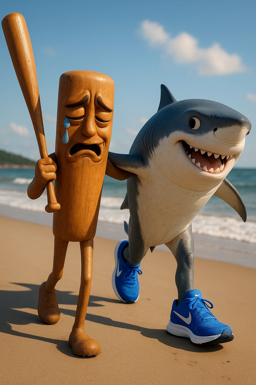 create this image with 4 different emotion to each of them .CREATE ONE WHERE THE ONE IS CRYING AND THE OTHER ONE IS MAKING HIM FEEL OKAY.
 emoji