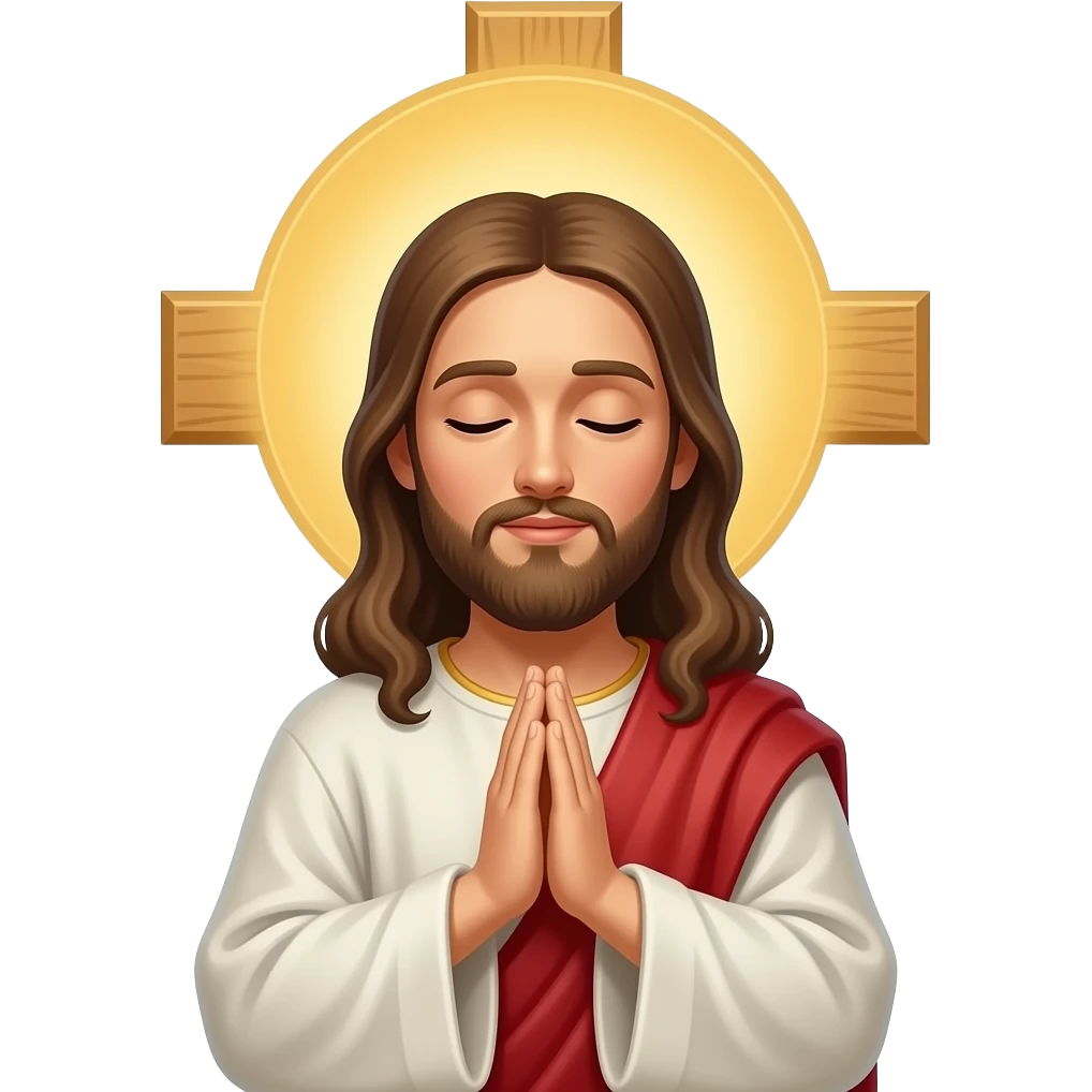 praying under cross emoji
