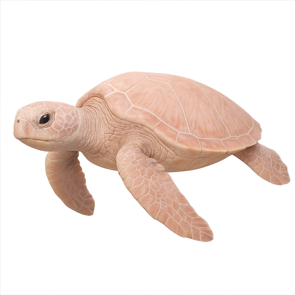 realistic light pink sea turtle, variation 3 emoji