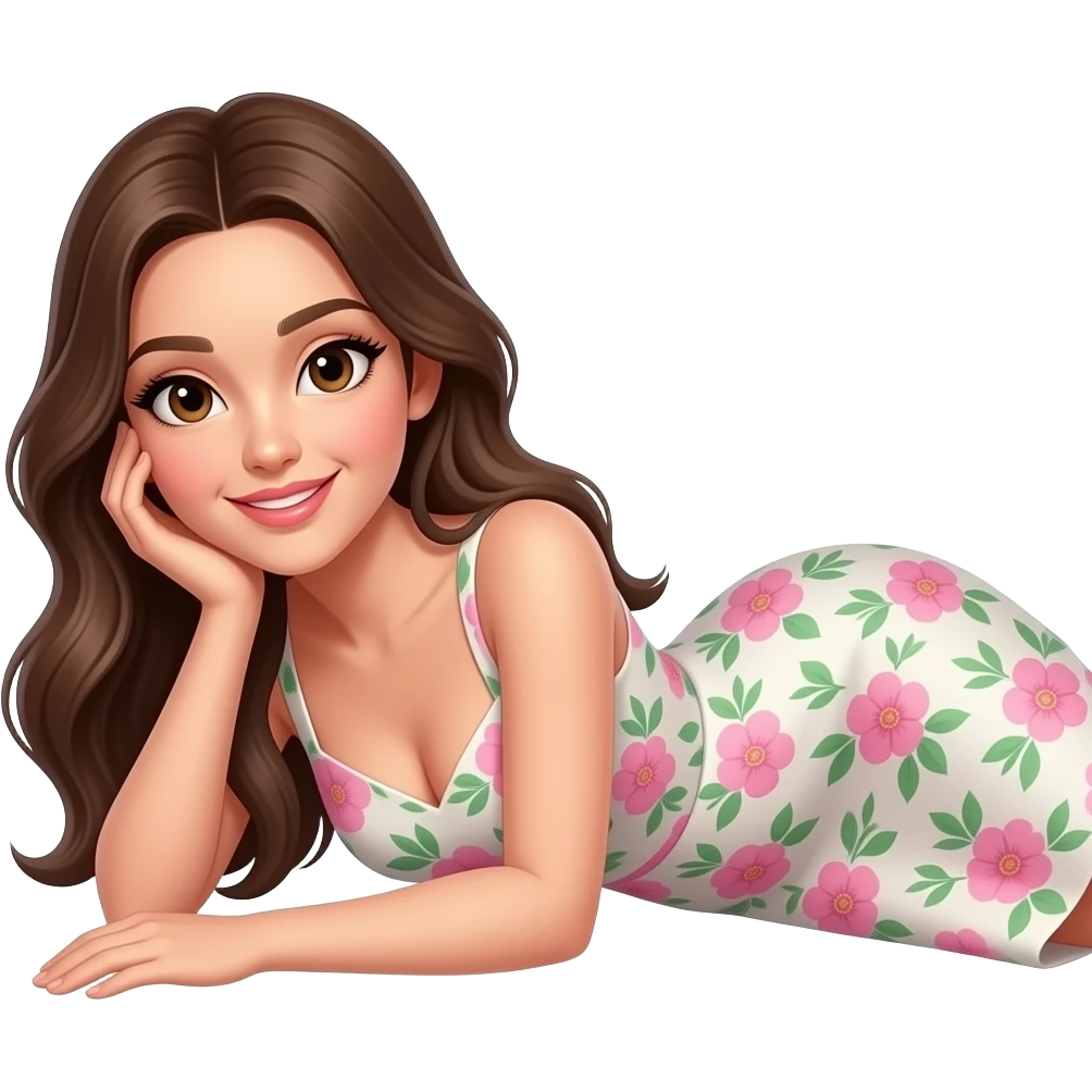 Female in dress laying down emoji