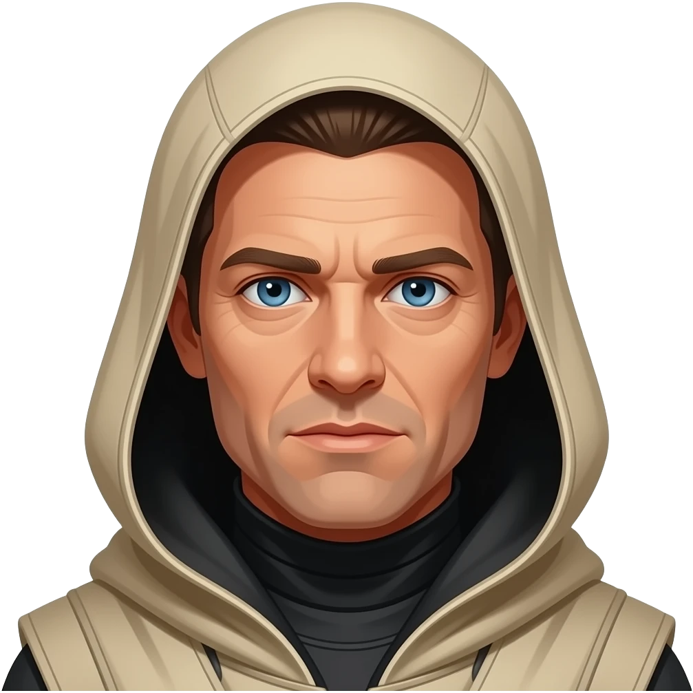 paul atreides  blue eyes with black beigehood in dune film emoji