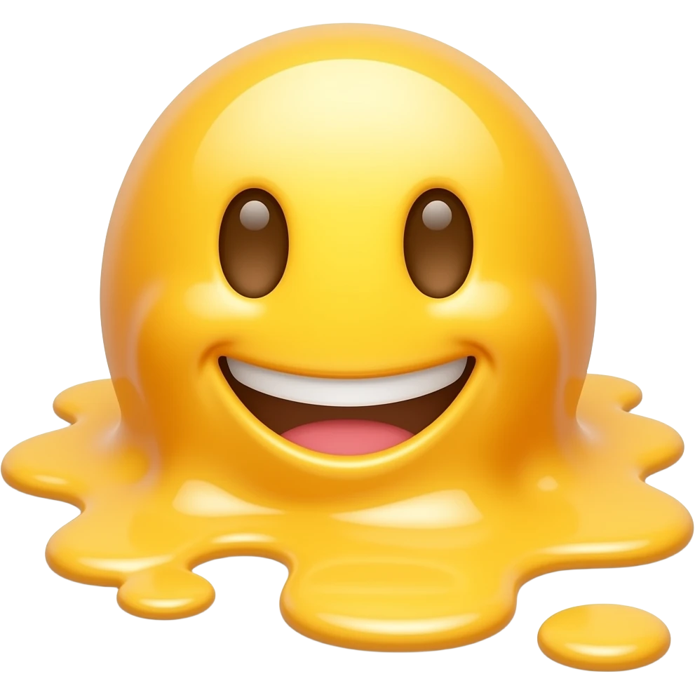 melting face but is a smiling face emoji