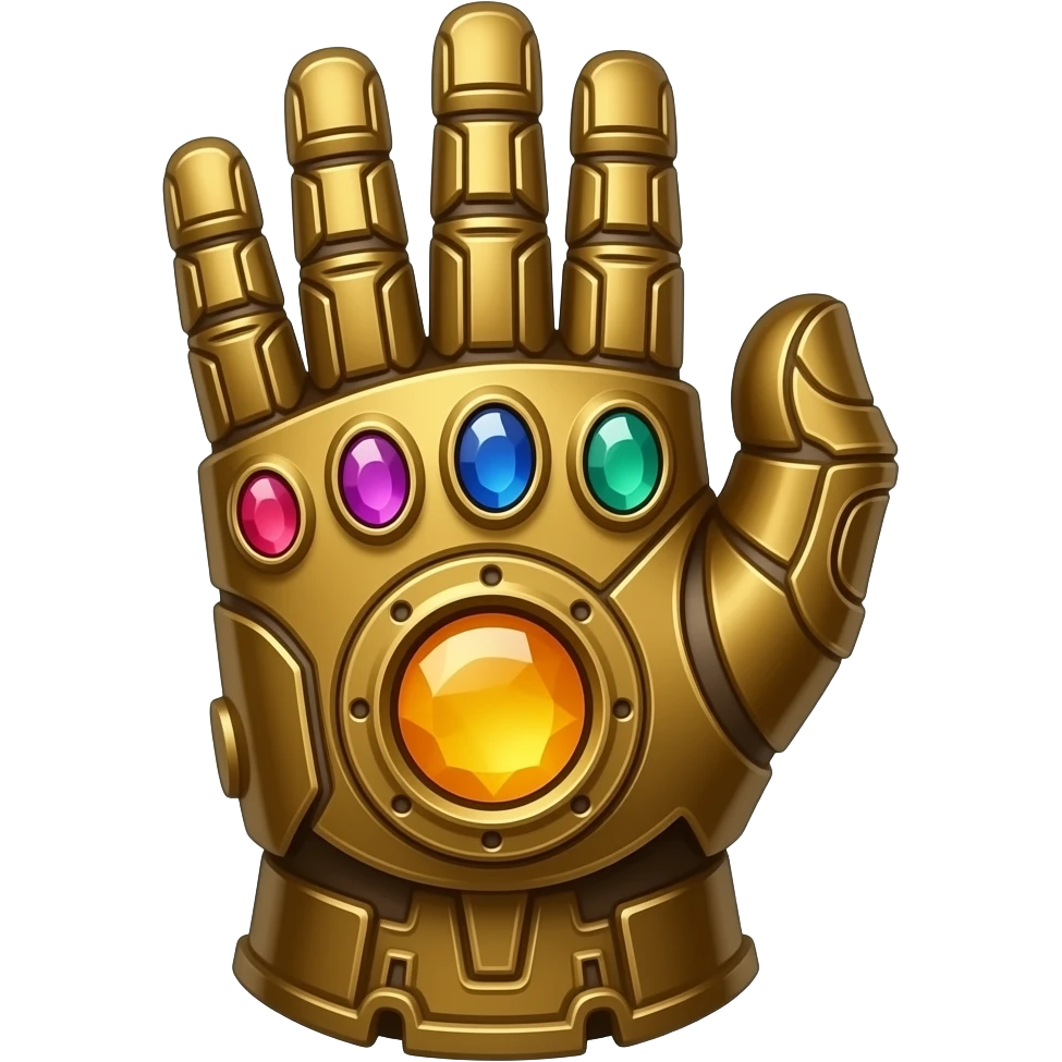 Thanos gauntlet with gems emoji