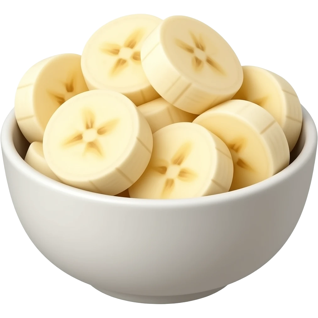 Banana slices in bowl emoji