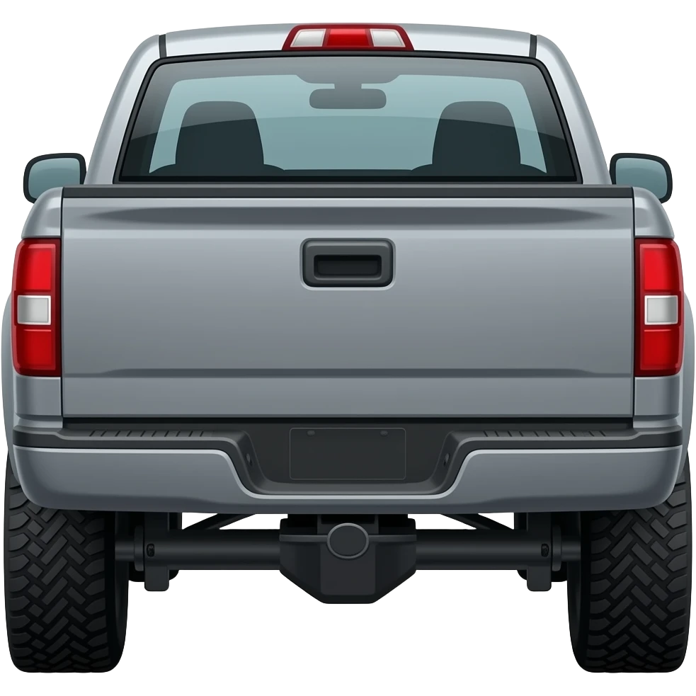 Customized truck with lifted rear emoji