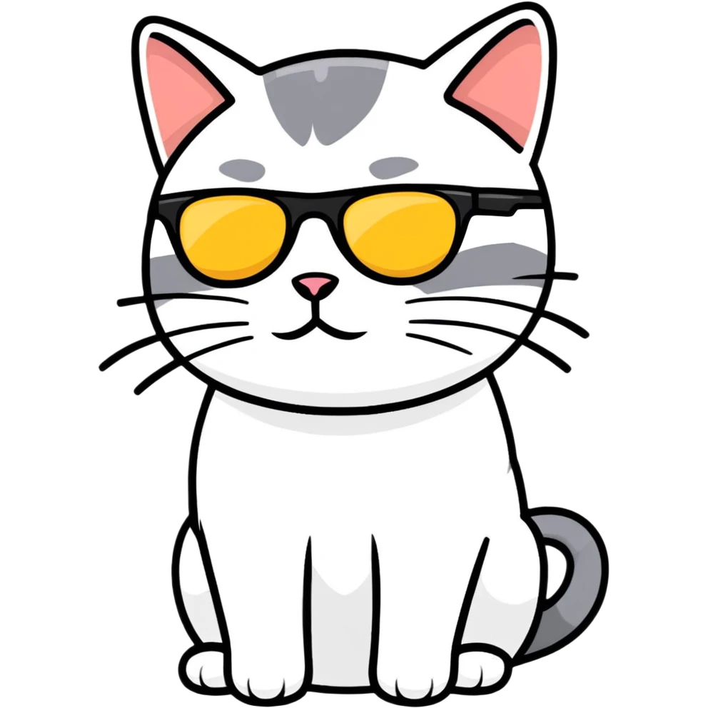 Cat with sunglasses emoji
