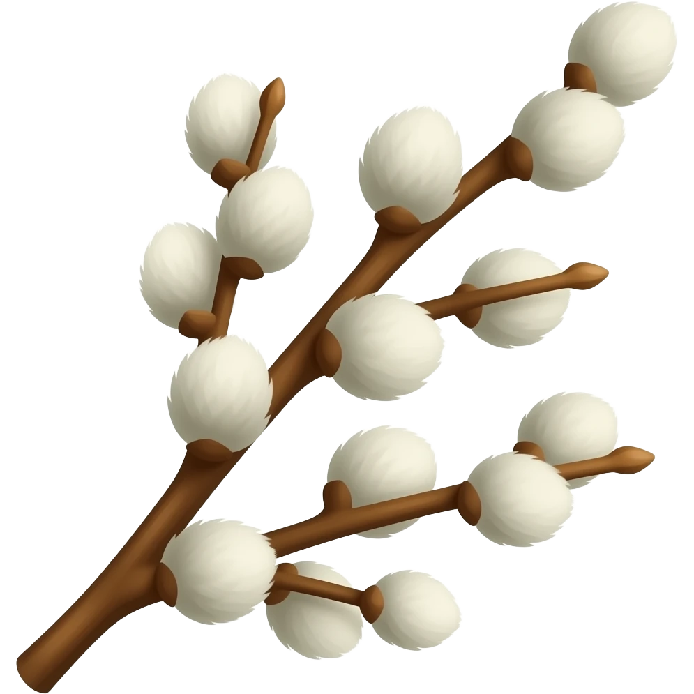 pussy willow  branches emoji