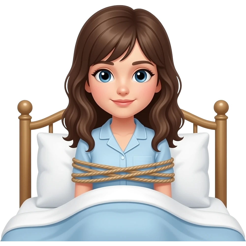 Girl tied to bed emoji