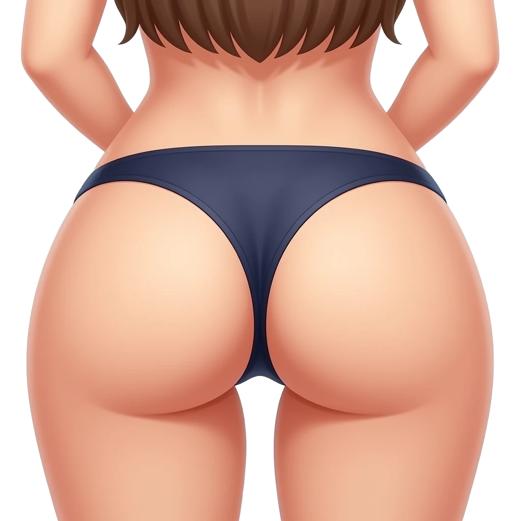 Girl spread butt cheek showing butt hole emoji