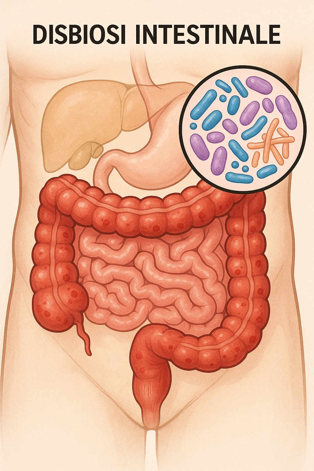 disbiosi intestinale vista anatomicamente emoji