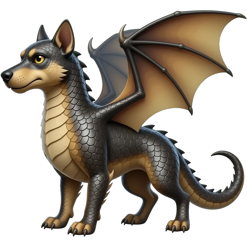 Dragon mixed with a dog emoji