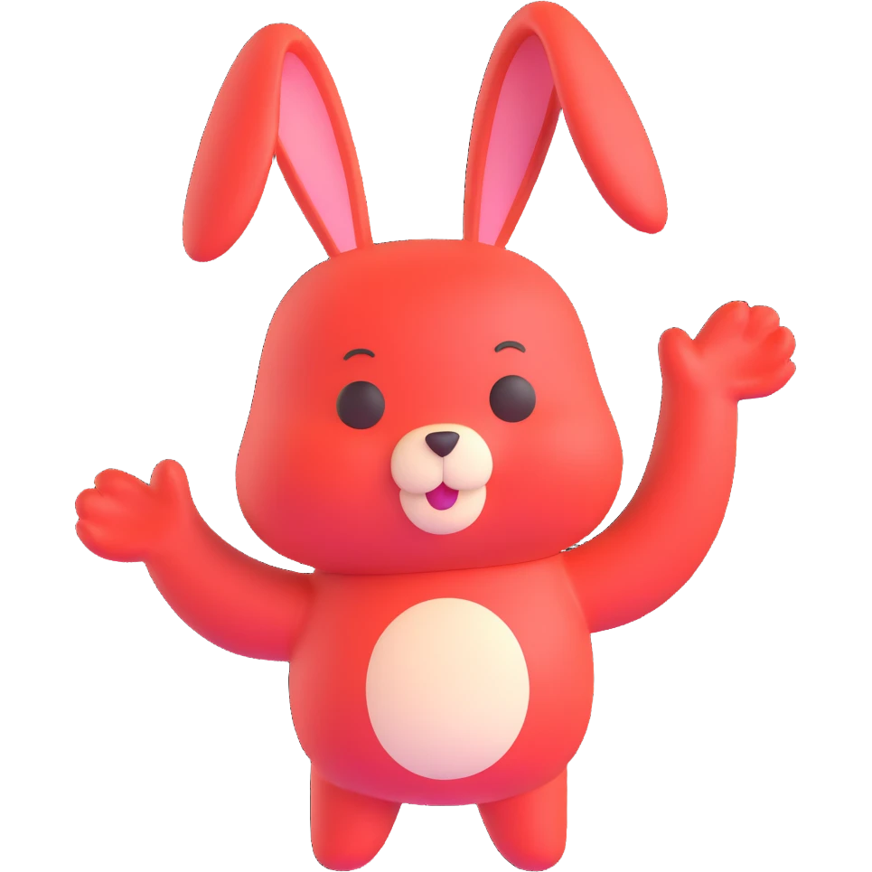 Labubu character as a playful and friendly 3D emoji emoji