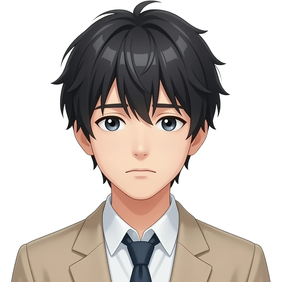 handsome young romantic shoujo anime guy sad emoji