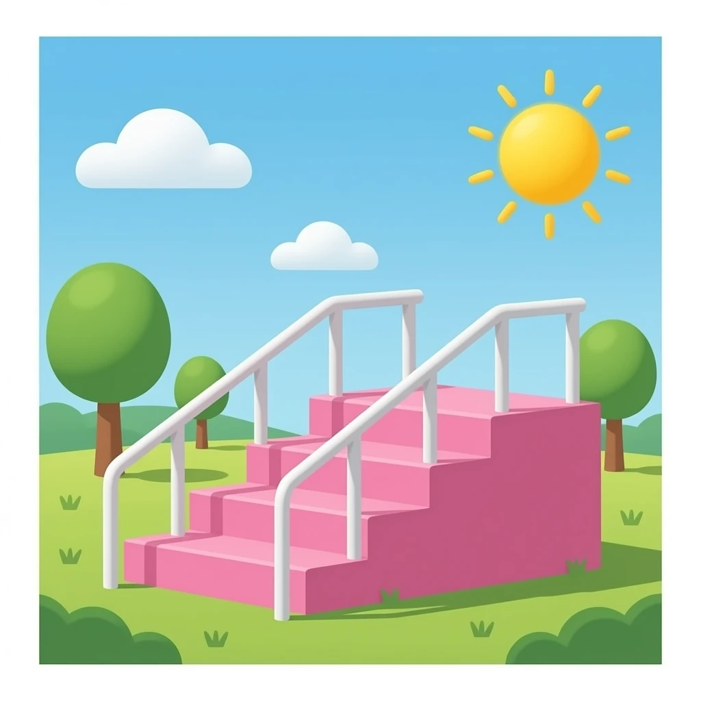 Stairs gym pink emoji