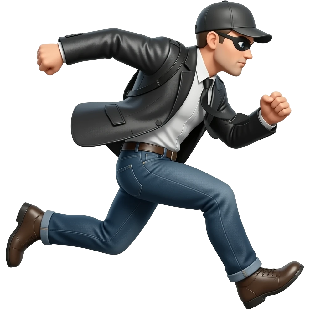 RUNNING emoji gold thief emoji