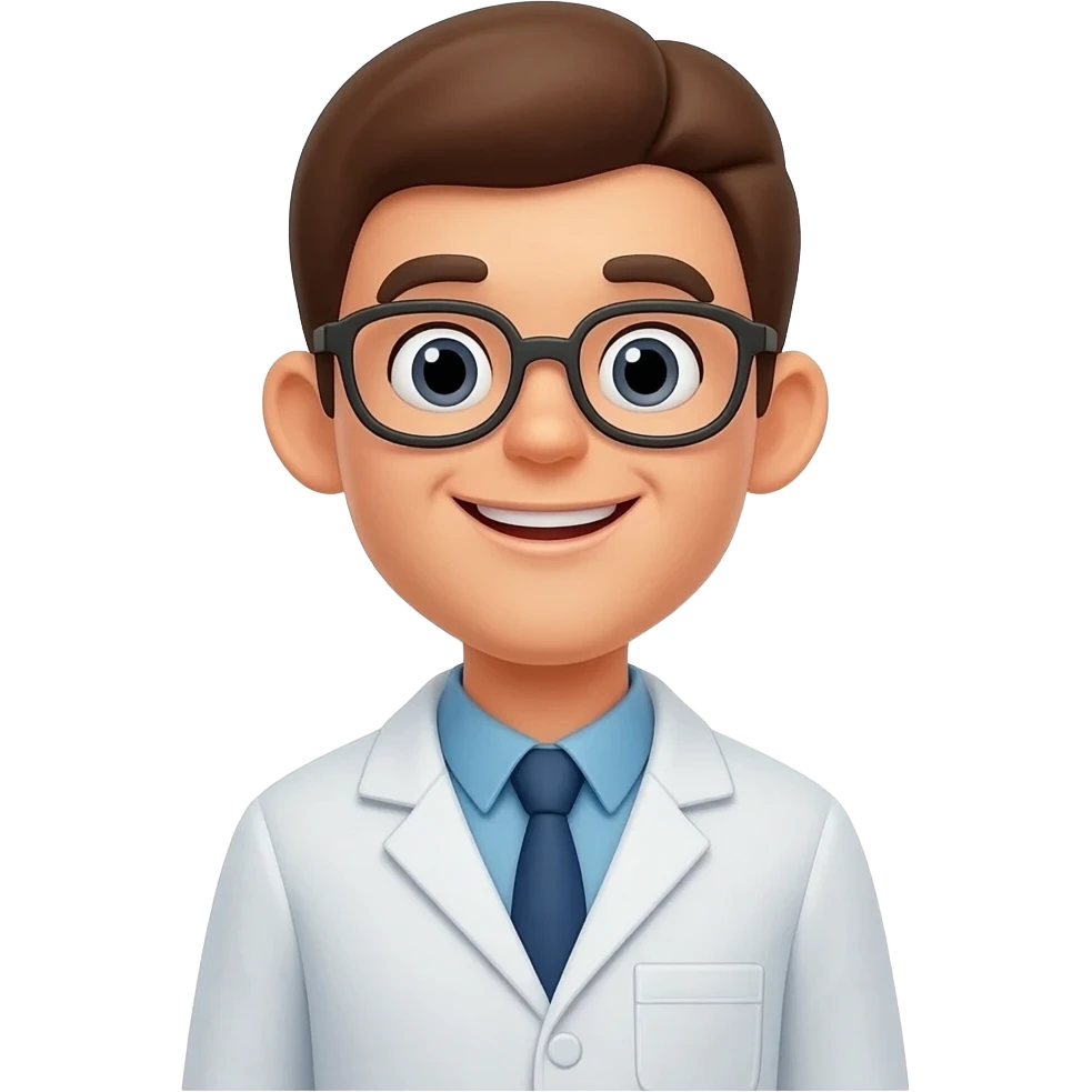 Génère moi un informaticien souriant au soleil en train en train d'apprendre emoji