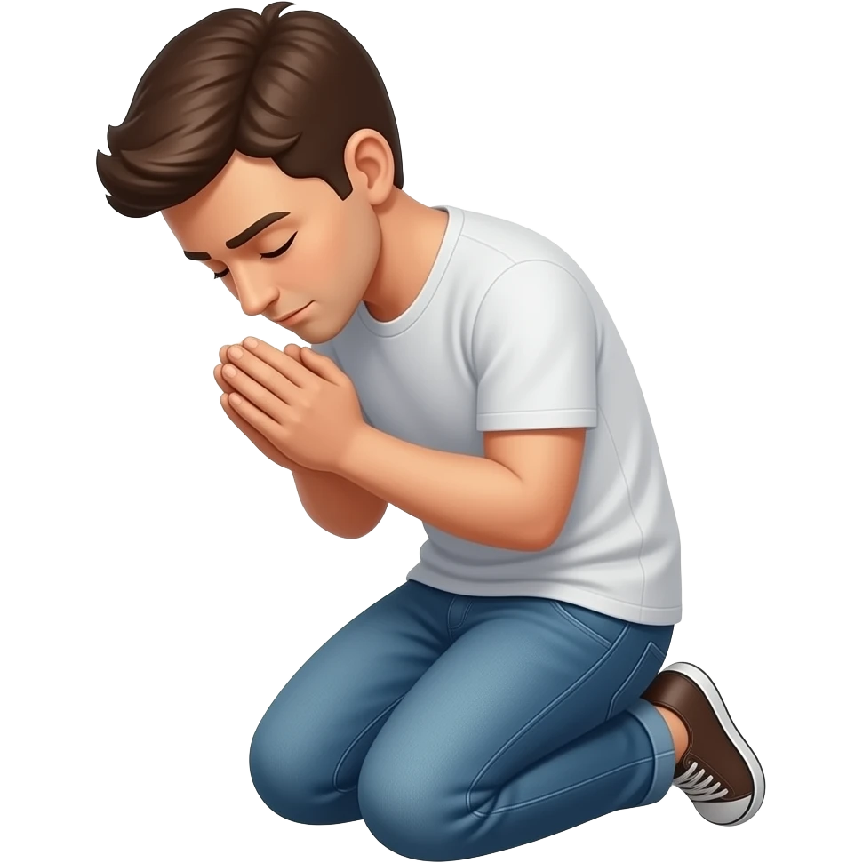 Someone praying out to g-d Truthfully/honestly/sincerely emoji
