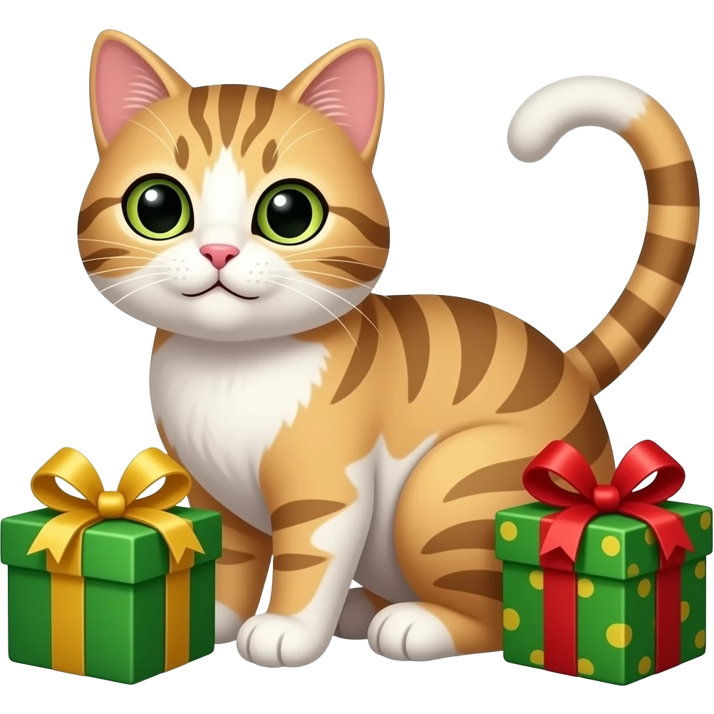 кот ВКонтакте с подарками emoji